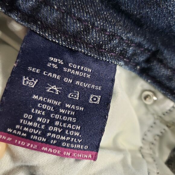 Vigoss Womens Capri Sz 5/6 21 The New York Denim Blue Jeans Distressed Embroider - Picture 12 of 12